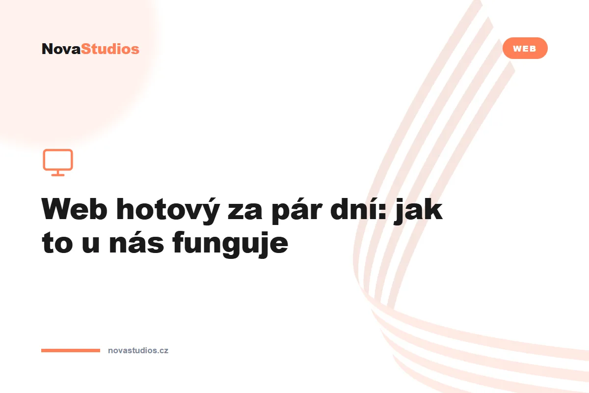 Web hotový za pár dní: jak to u nás funguje — článek na blogu NovaStudios