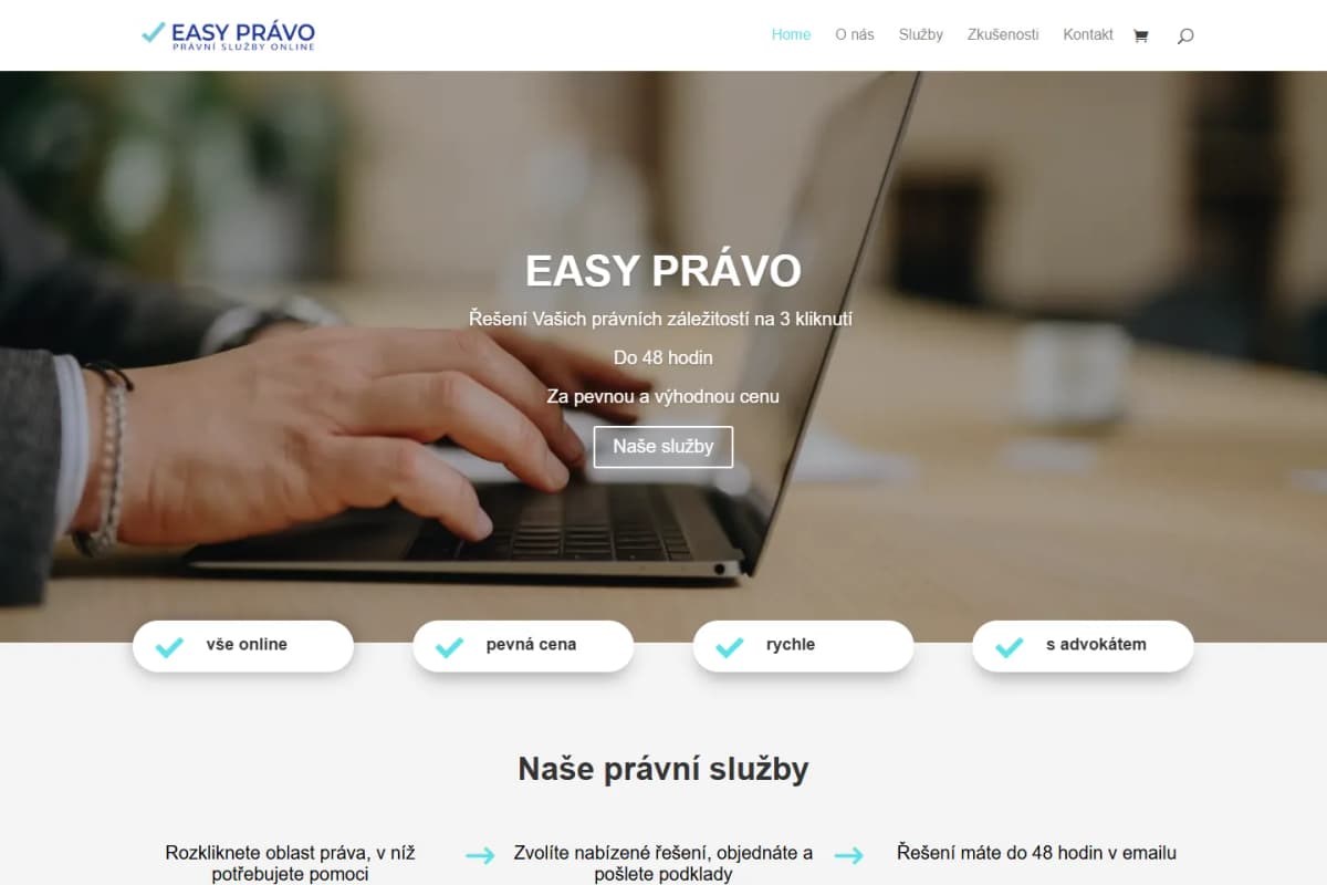 Úvodní stránka portálu EasyPrávo