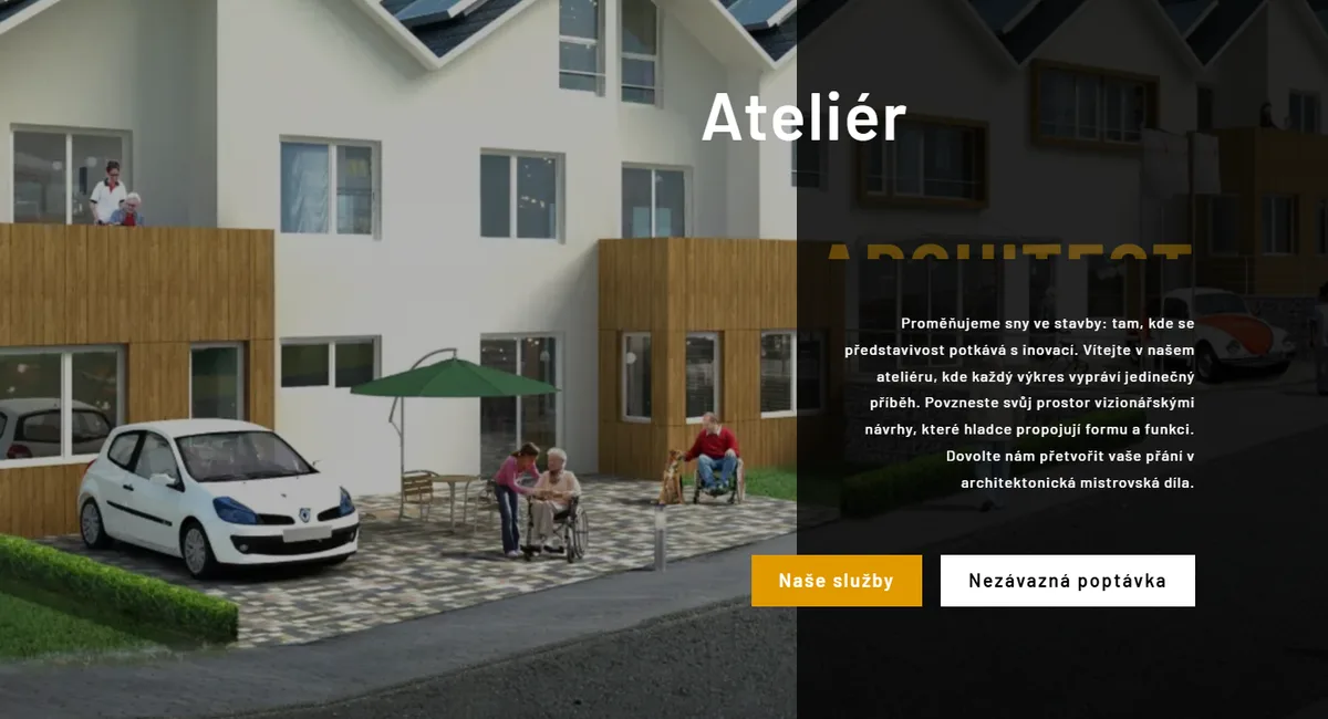 Web pro ateliér architektury — Služby ateliéru