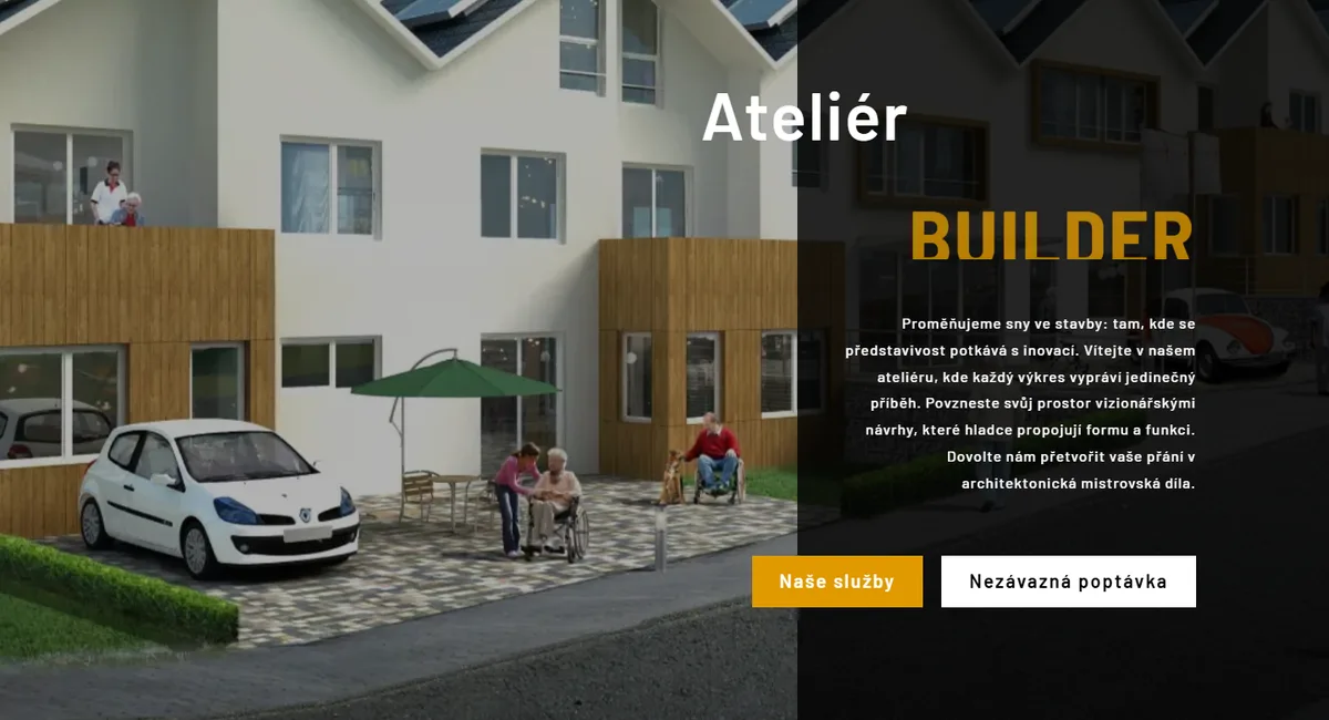 Web pro ateliér architektury — Portfolio realizací