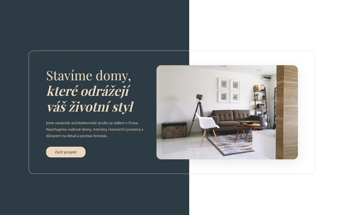 Web pro stavební ateliér — Realizace a reference