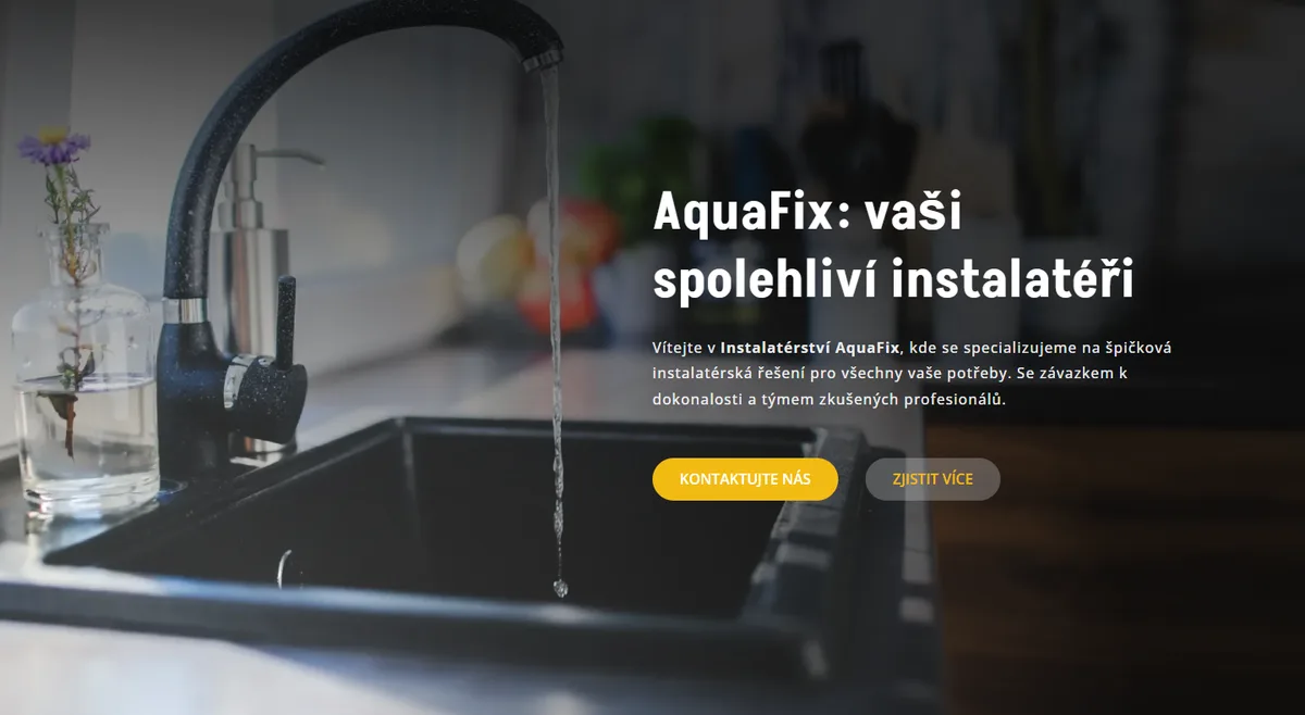 Web pro instalatéra — Přehled prací