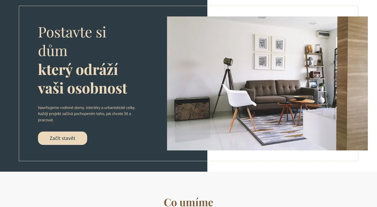 Web pro architektonický ateliér — Realizace