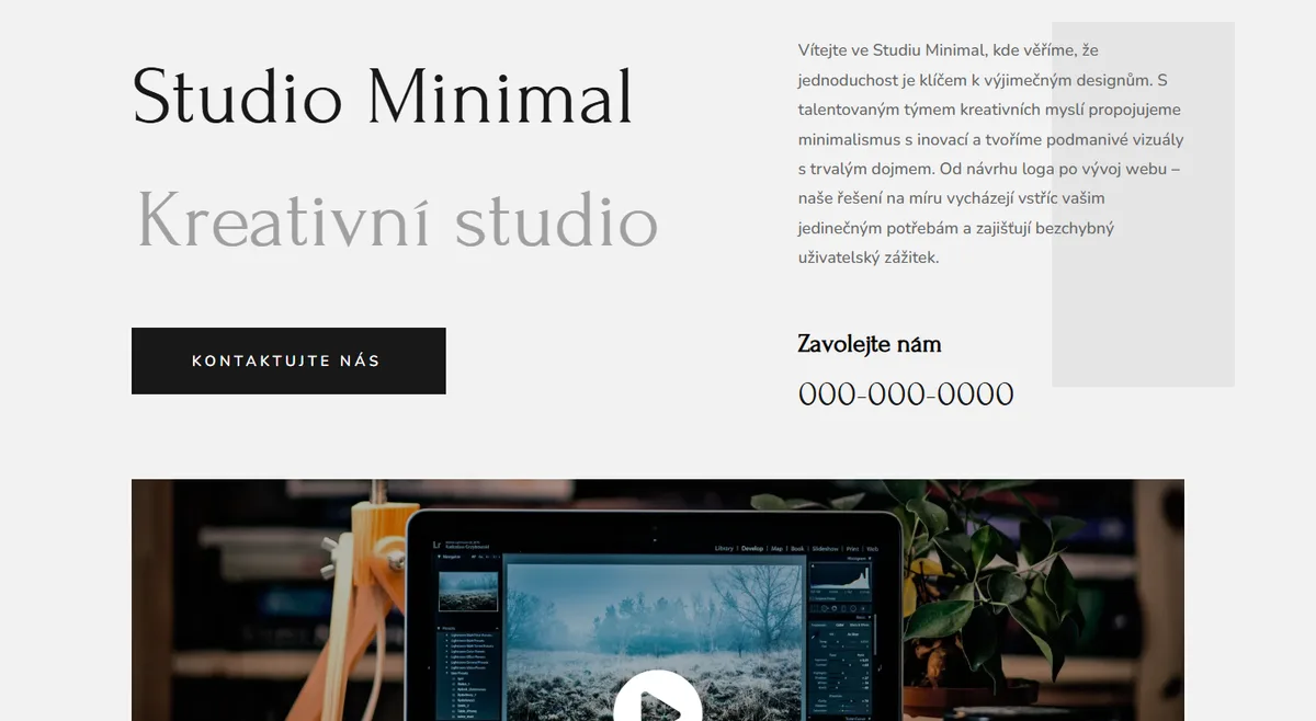 Web pro kreativní studio — Služby studia