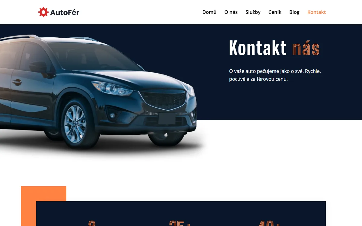 Web pro autoservis — Kontakt