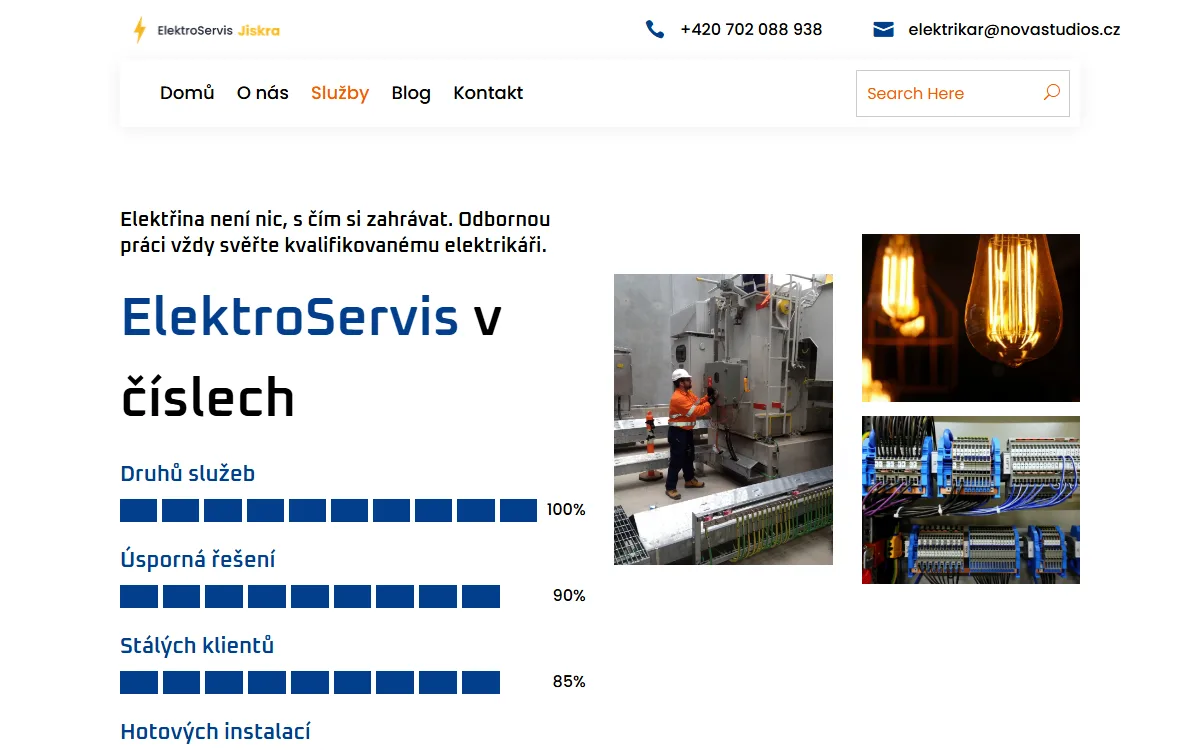 Web pro elektrikáře — Služby