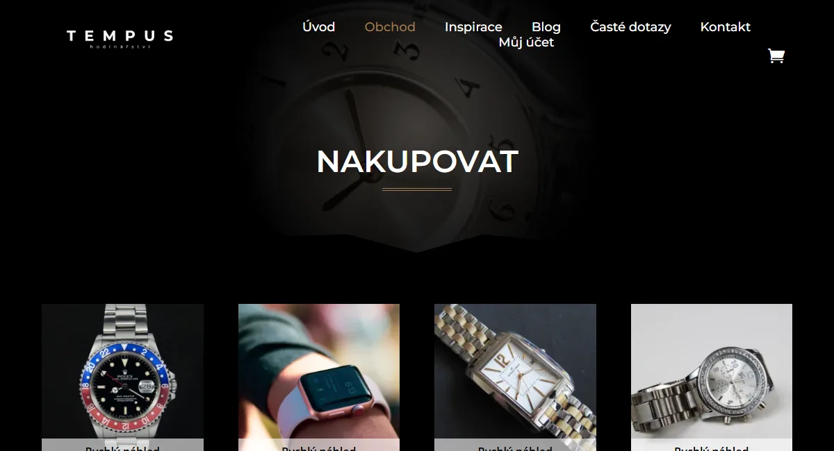 E-shop s hodinkami — Bestsellery a kolekce