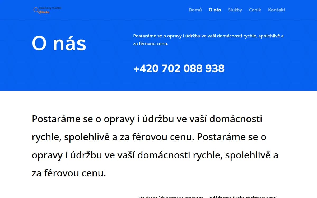 Web pro hodinového manžela — O nás