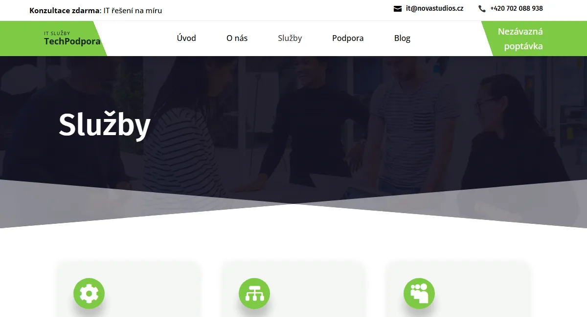 Web pro IT firmu — Přehled IT služeb