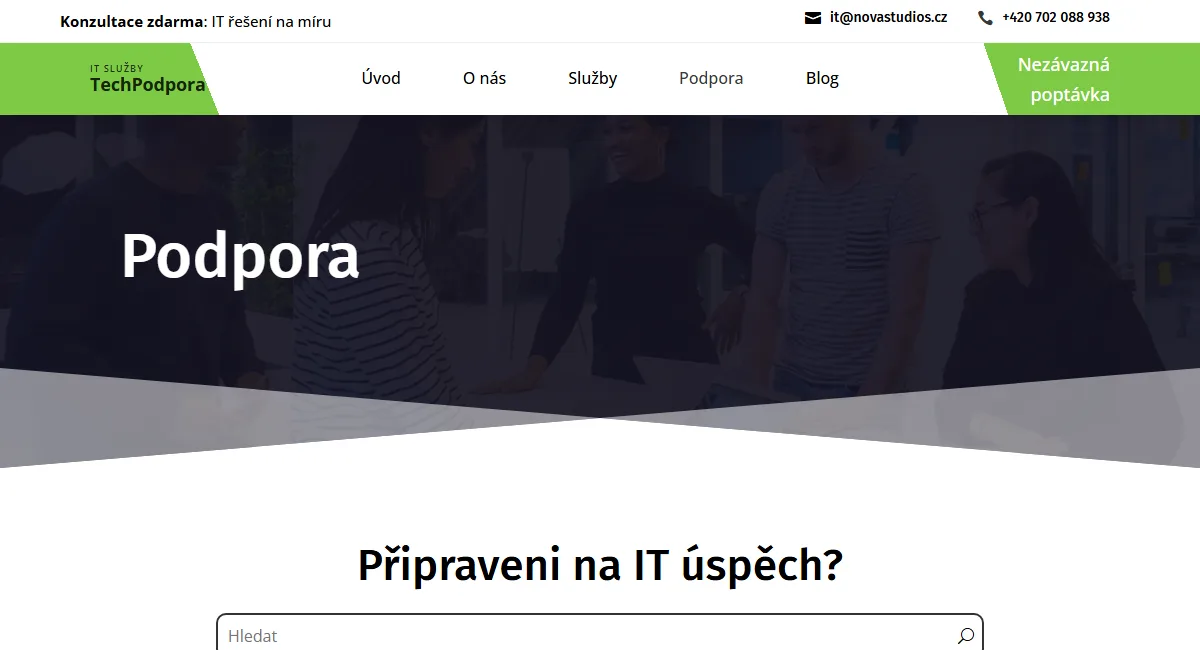 Web pro IT firmu — Tým a reference