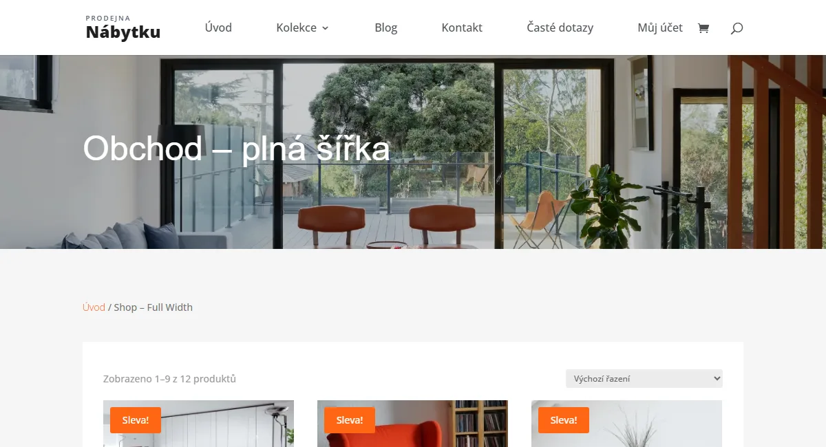 E-shop s nábytkem — Kolekce a doporučené produkty