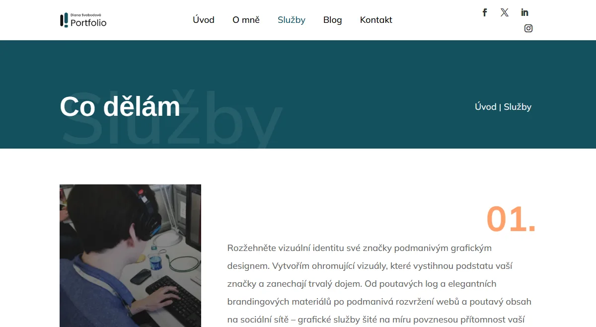 Osobní portfolio — O mně a zkušenosti