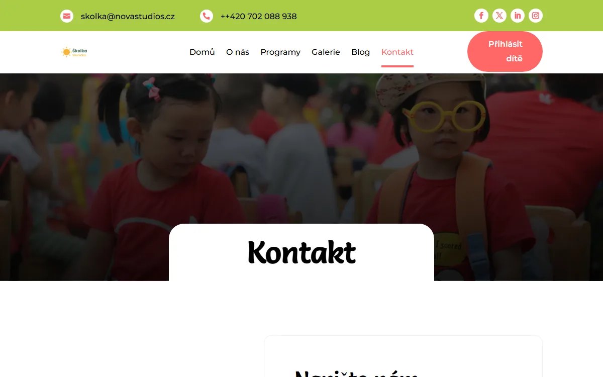 Web pro školku — Kontakt