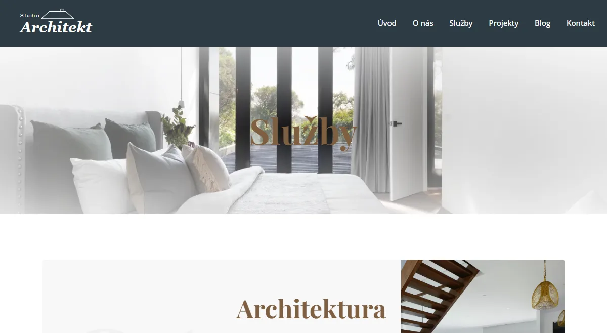 Web pro architektonický ateliér — Co ateliér umí