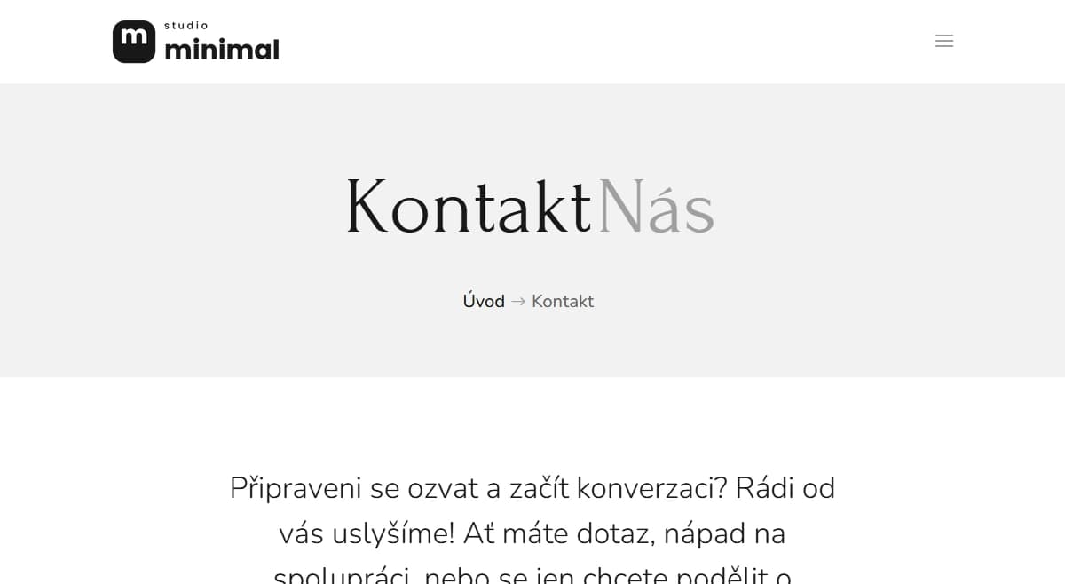 Web pro kreativní studio — Proces práce a tým