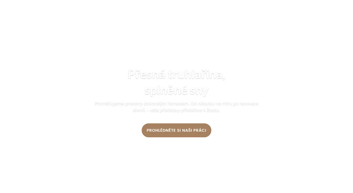Web pro truhlářství — Služby a příběh dílny